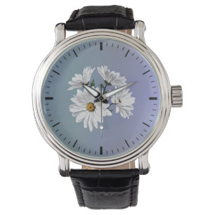 Reloj De Pulsera Círculo de margaritas blancas