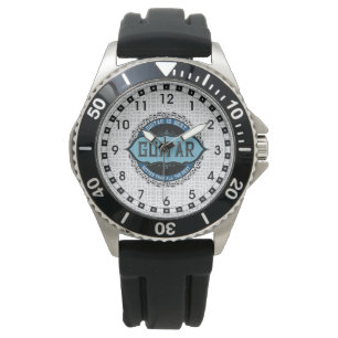 Reloj De Pulsera Círculo de Nota de Música de Guitarra