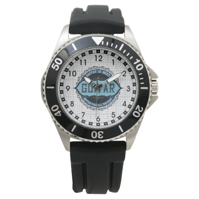 Reloj De Pulsera Círculo de Nota de Música de Guitarra (Anverso)
