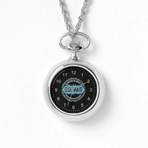 Reloj De Pulsera Círculo de notas de música de guitarra