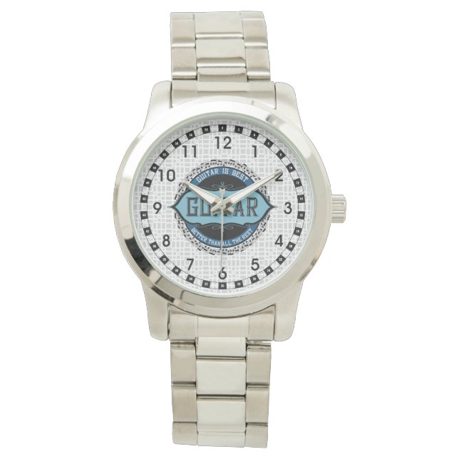 Reloj De Pulsera Círculo de notas de música de guitarra (Anverso)