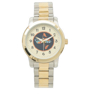 Reloj De Pulsera Círculo de patrón de notas de piano