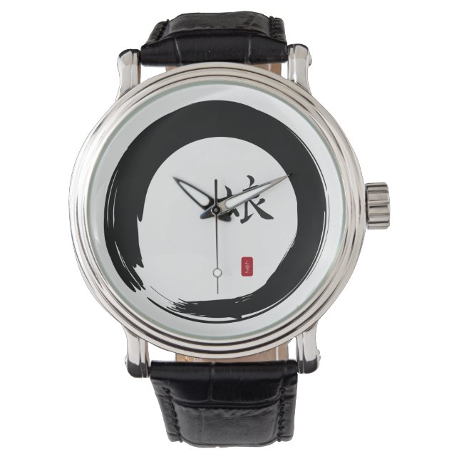 Reloj De Pulsera Círculo Enso y caligrafía kanji para hija (Anverso)
