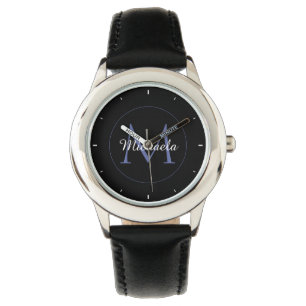 Reloj De Pulsera Círculo minimalista monograma moderno nombre inici