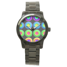 Reloj De Pulsera Círculos 3D divertidos y coloridos