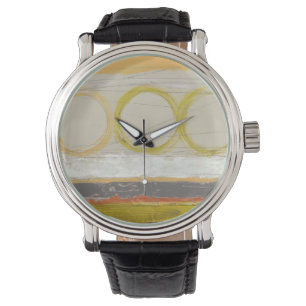 Reloj De Pulsera Círculos amarillos y anaranjados en fondo