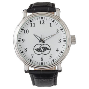 Reloj De Pulsera Círculos de hojas de ginkgo enlazadas