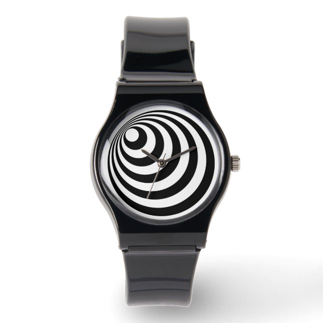 Reloj De Pulsera Círculos de infinito negro (Anverso)