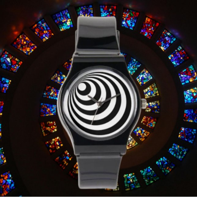 Reloj De Pulsera Círculos de infinito negro (Subido por el creador)