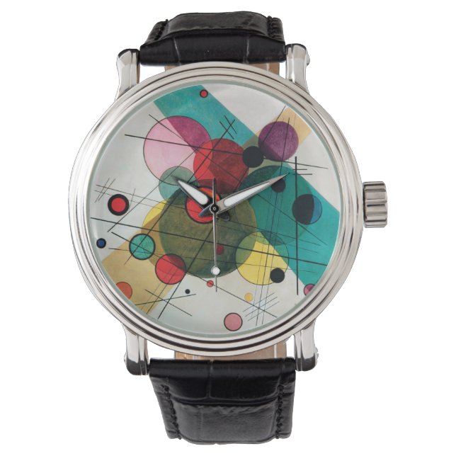 Reloj De Pulsera Círculos en un círculo de Wassily Kandinsky (Anverso)
