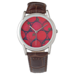 Reloj De Pulsera círculos rojos y verdes