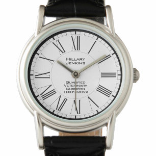 Reloj De Pulsera Cirujano veterinario cualificado con control de fe