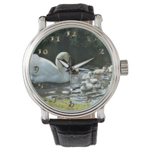 Reloj De Pulsera Cisne blanco con garbanzos