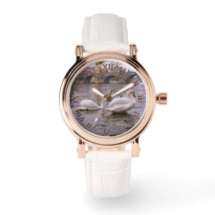 Reloj De Pulsera Cisnes y puente Carlos en Praga