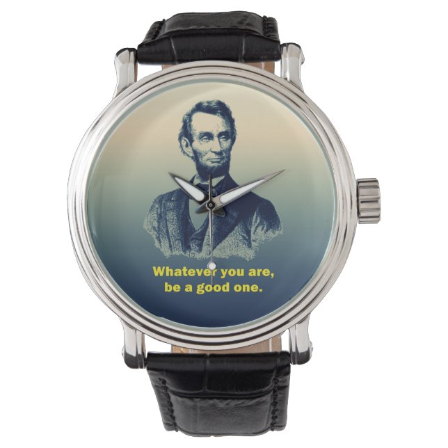 Reloj De Pulsera Cita de Abraham Lincoln (Anverso)