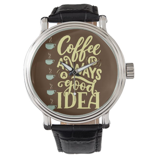 Reloj De Pulsera cita de café (Anverso)