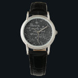 Reloj De Pulsera Cita de tiempo elegante Ornate Floral<br><div class="desc">León Tolstoy cita temporal "Sólo hay una hora importante y ahora lo es" con elegante floral.</div>
