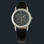 Reloj De Pulsera Cita de tiempo elegante Ornate Floral<br><div class="desc">León Tolstoy cita temporal "Sólo hay una hora importante y ahora lo es" con elegante floral.</div>