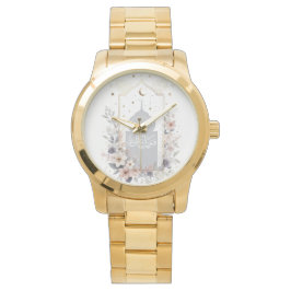Reloj De Pulsera Cita del Corán islámico floral acuarela