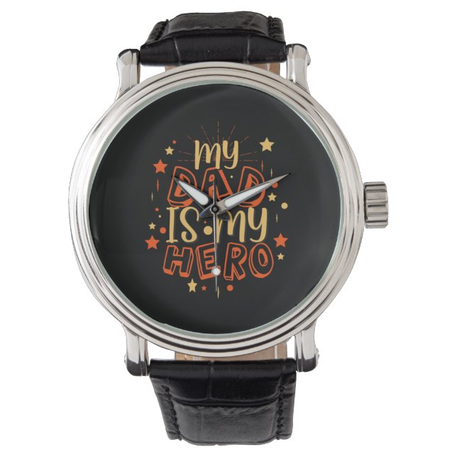 Reloj De Pulsera Citas de abuelo | Mi Papá Es Mi Héroe (Anverso)