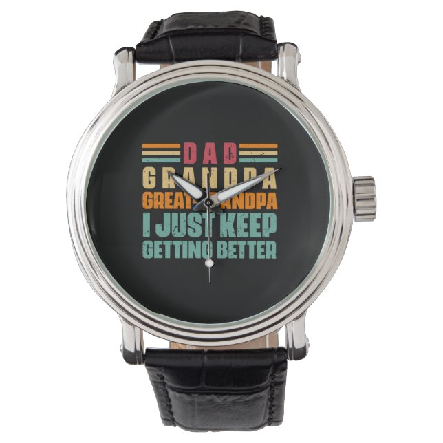 Reloj De Pulsera Citas de abuelo | Papá Gran Abuelo (Anverso)