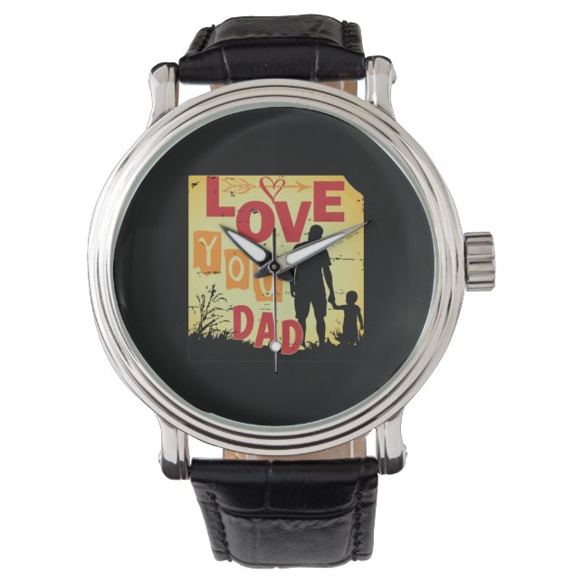 Reloj De Pulsera Citas de abuelo | Te quiero papá (Anverso)