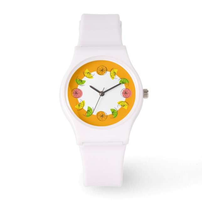 Reloj De Pulsera Citrus Circle Naranja (Anverso)