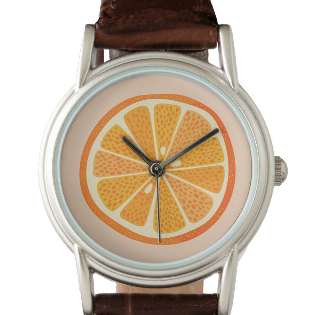 Reloj De Pulsera Citrus Naranja (Citrus Orange Slice fun watch)