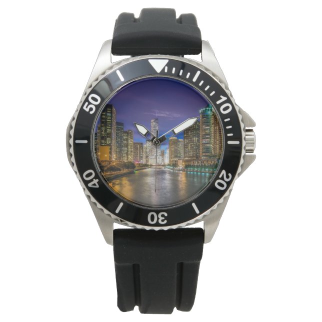 Reloj De Pulsera city of chicago with the magnificent river (Anverso)