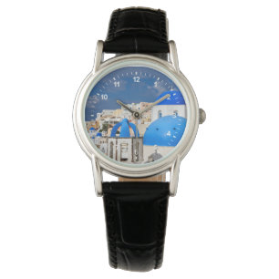Reloj De Pulsera Cityscape de Santorini, Grecia