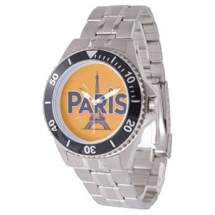 Reloj De Pulsera Ciudad de las Luces: Arte de tipografía negrita de