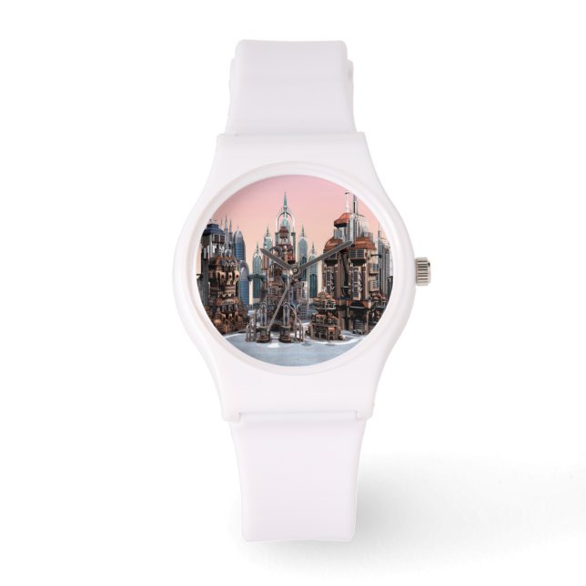 Reloj De Pulsera Ciudad futurista (Anverso)