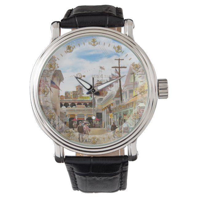 Reloj De Pulsera Ciudad - NY - La Gran Steeplechase 1903 (Anverso)