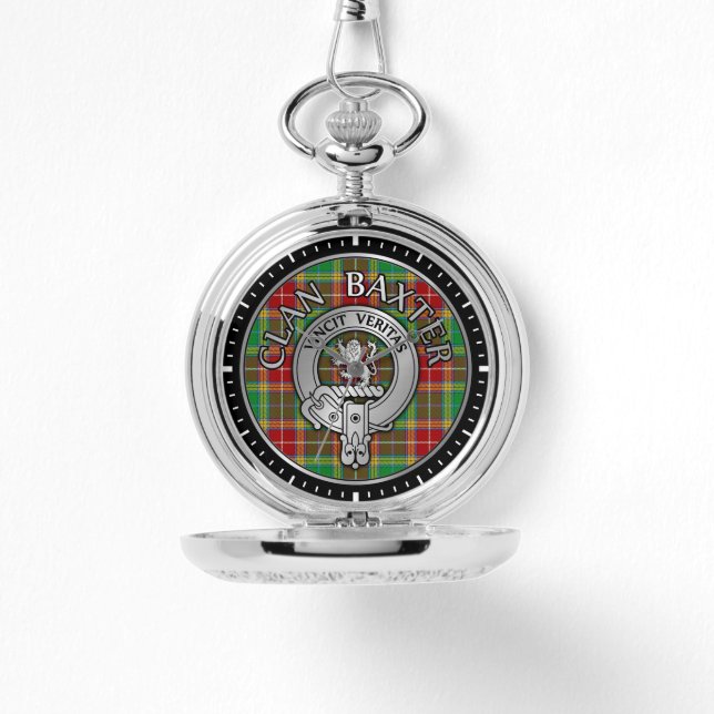 Reloj De Pulsera Clan Baxter Escudo y Tartán (Anverso)