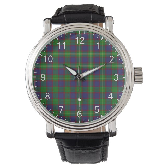 Reloj De Pulsera Clan Clan Clásico De Tiempos Durie Tartan Plaid (Anverso)