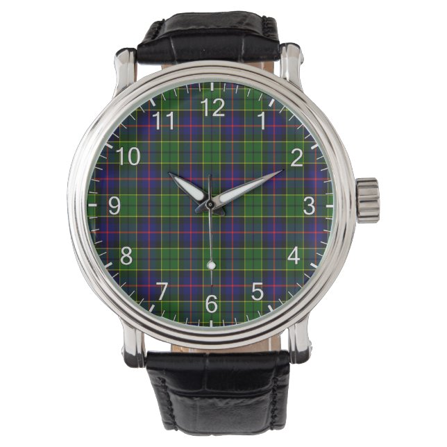 Reloj De Pulsera Clan Clan Clásico Timeless Forsyth Tartan Plaid Gi (Anverso)