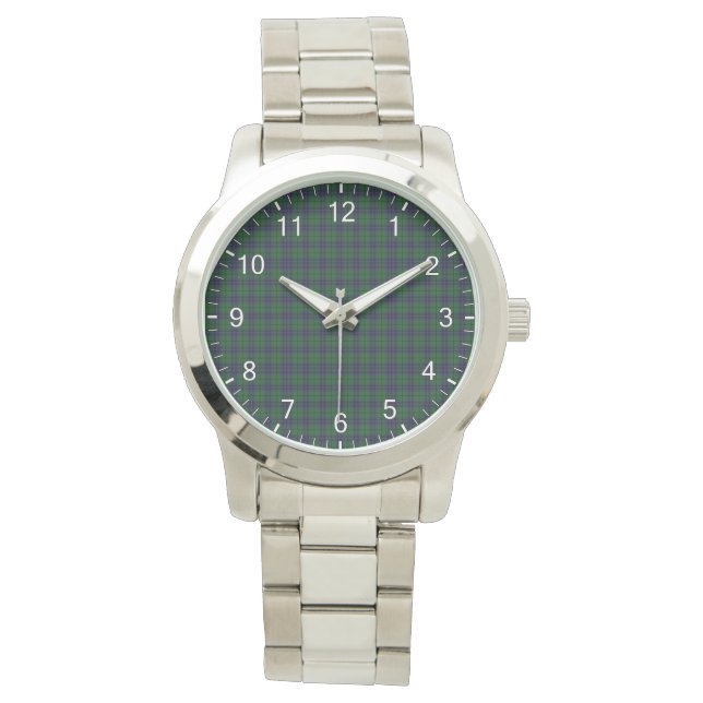 Reloj De Pulsera Clan Clásico Austin Tartan Plaid Gift (Anverso)