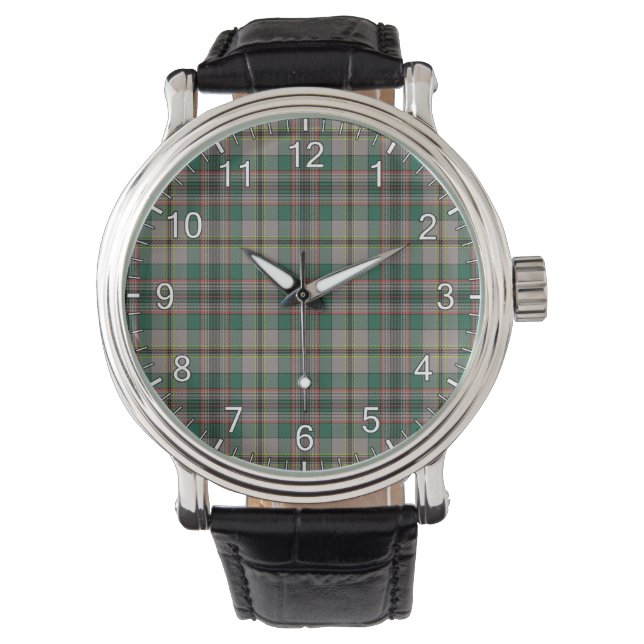 Reloj De Pulsera Clan Clásico Craig Antiguo Tartán Plaid G (Anverso)