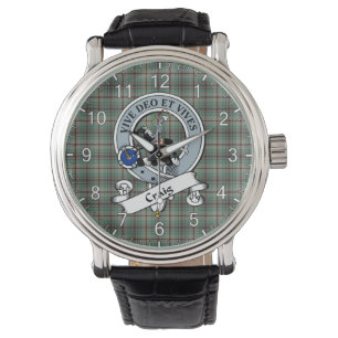 Reloj De Pulsera Clan Clásico Craig Badge Tartan Watch