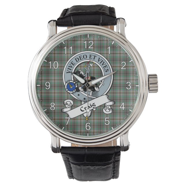 Reloj De Pulsera Clan Clásico Craig Badge Tartan Watch (Anverso)