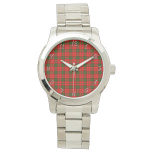 Reloj De Pulsera Clan clásico de la época Adair Plaid Tartan Gift