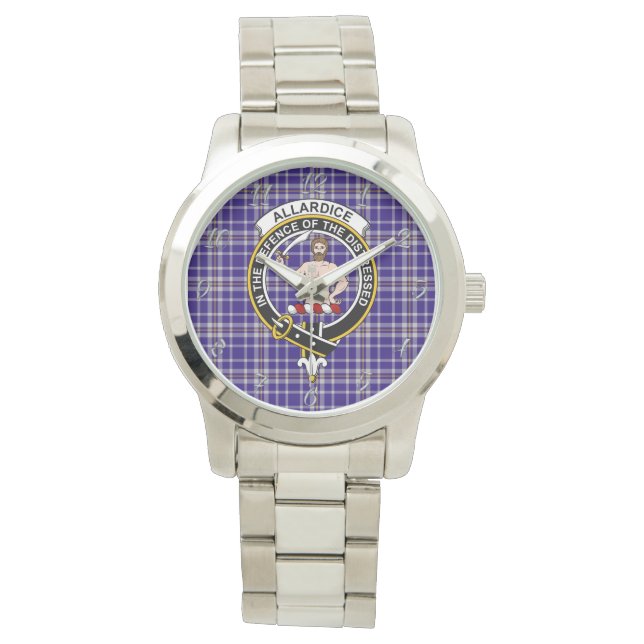Reloj De Pulsera Clan clásico de la época Allardice Tartan Plaid Gi (Anverso)