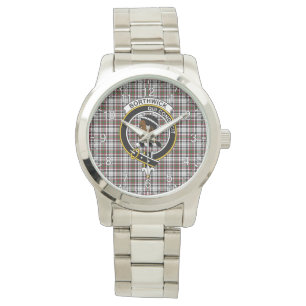 Reloj De Pulsera Clan clásico de la época Borthwick Tartan
