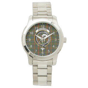 Reloj De Pulsera Clan clásico de la época Brisbane Tartan Badge