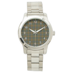 Reloj De Pulsera Clan clásico de la época Brisbane Tartan Plaid Gif