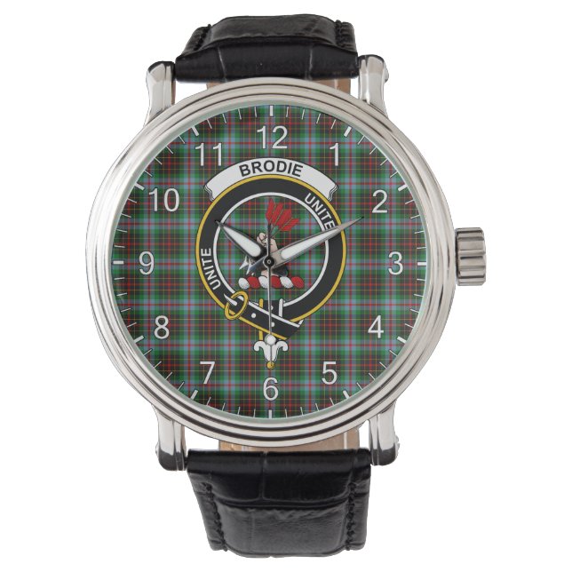 Reloj De Pulsera Clan clásico de la época Brodie Tartan (Anverso)