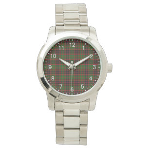 Reloj De Pulsera Clan clásico de la época Buchan Tartan Plaid Gift