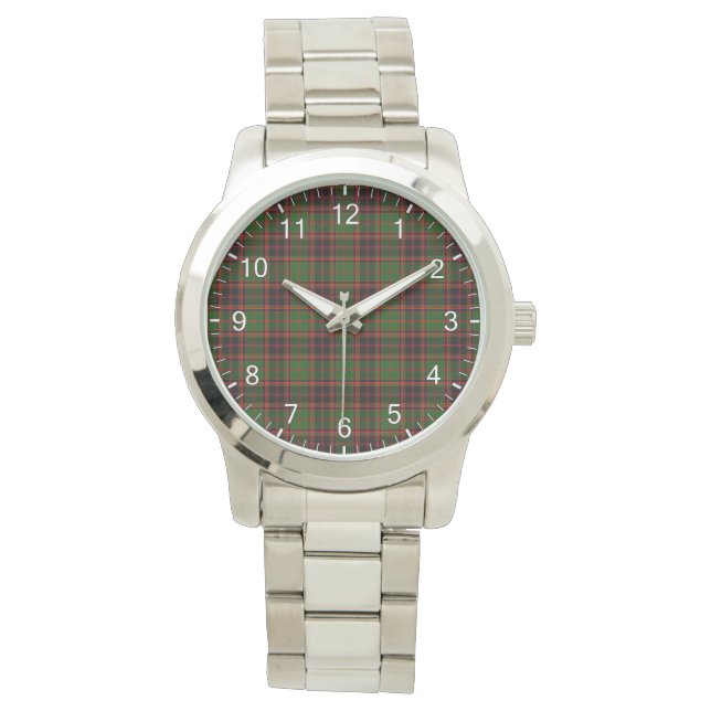 Reloj De Pulsera Clan clásico de la época Buchan Tartan Plaid Gift (Anverso)