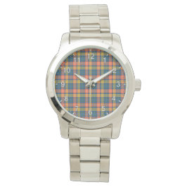 Reloj De Pulsera Clan clásico de la época Buchanan Tartan Plaid Gif