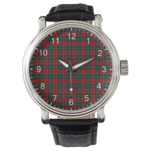 Reloj De Pulsera Clan clásico de la época Carr Tartan Plaid Gift Wa